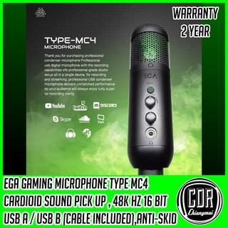EGA TYPE MC4 Microphone Condenser 48kHz 16bit ไมค์โครสำหรับ Streamer ไลฟ์สด อัดเสียง (รับประกันศูนย์ 2 ปี)