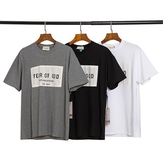 เสื้อยืดลําลอง แขนสั้น คอกลม พิมพ์ลาย Fear Of God สไตล์สตรีท เหมาะกับฤดูใบไม้ผลิ และฤดูร้อน สําหรับผู้ชาย และผู้หญิง 202