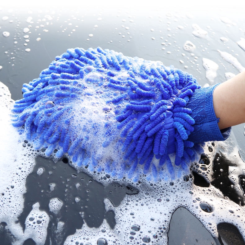 ภาพหน้าปกสินค้าถุงมือซักผ้าไมโครไฟเบอร์ผ้าเช็ดทำความสะอาดผ้าเช็ดทำความสะอาดผ้าใยนุ่มสองด้าน