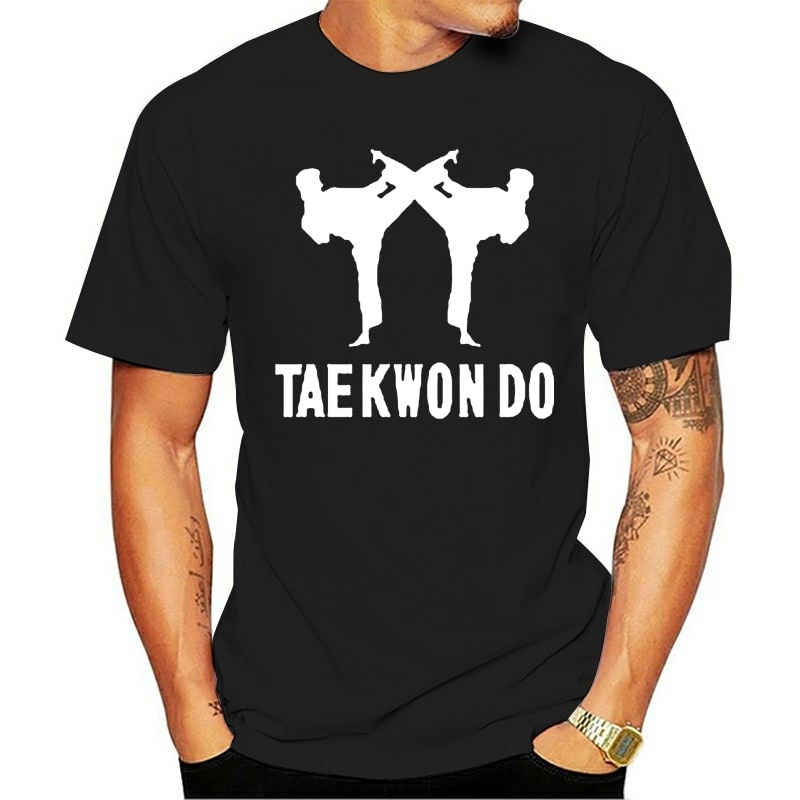 ขายดี-เสื้อยืดลําลอง-ผ้าฝ้าย-แขนสั้น-คอกลม-พิมพ์ลาย-tae-kwon-do-taekwondo-สไตล์เกาหลี-สําหรับผู้ชาย
