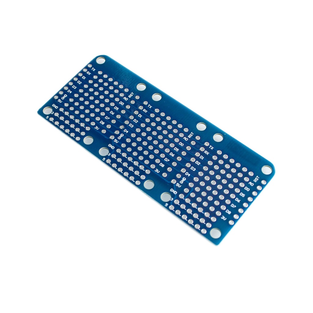 Mini D1 Triple Shield สําหรับ WeMos D1 Mini Dua Sided Perf Board ...