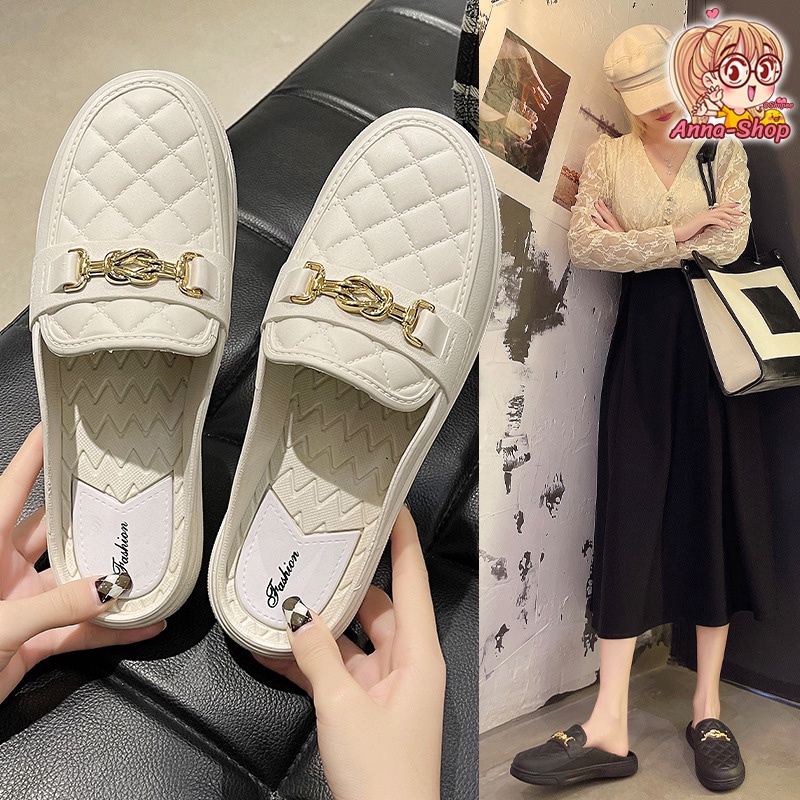 ภาพสินค้ารองเท้าแตะผู้หญิง สไตส์เกาหลีพื้นนิ่มใส่สวยสบายเท้า รองเท้าแตะแฟชั่น รองเท้าผู้หญิง T75 จากร้าน annacny บน Shopee ภาพที่ 4