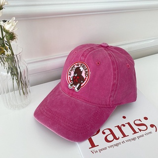 ภาพขนาดย่อของภาพหน้าปกสินค้า(พร้อมส่ง ) INS Gap hat หมวกเกาหลี สีชมพู ปักลายหมี จากร้าน about.cutes บน Shopee