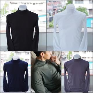 สวย ตรงปก งานไทย ตัดเย็บเอง เสื้อคอเต่า basic cotton • 8 สี