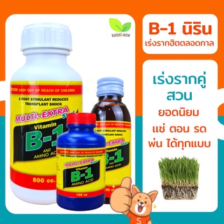 สินค้า ยาเร่งราก B-1 Multi extra start(ฉลากไทย) น้ำยาเร่งราก บีวัน 100cc (ขวดฟ้า) เร่งราก