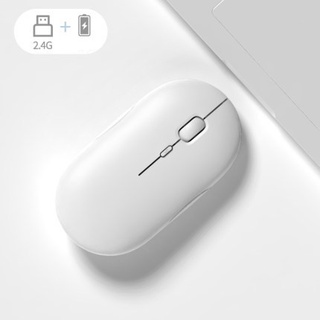 ภาพขนาดย่อของภาพหน้าปกสินค้าใช้กับipadได้ เมาส์พาสเทล ️เมาส์ไร้สาย 2.4g ไร้เสียง แบตในตัว มีบลูทูธ เม้าส์ macaron สีสวย Wireless rechargable mouse จากร้าน yoyo_2020. บน Shopee