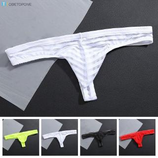 สินค้า Men Male Briefs Underpants Thongs Men Male Panties Knickers Sissy Elastic waist Low rise Pouch Thin Breathable