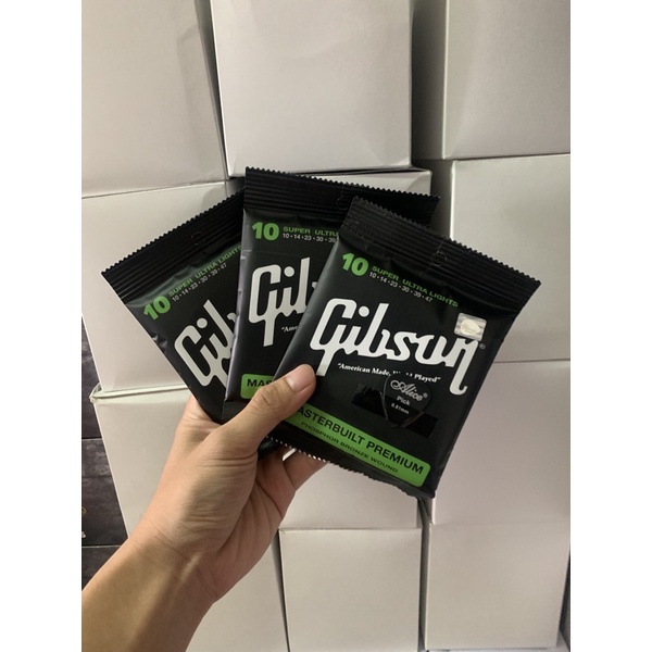 สายกีต้าร์โปร่งgibson-เบอร์10-คุณภาพดีเยี่ยม-guitar-string-สายนิ่ม-เสียงดี-ถูกสุด