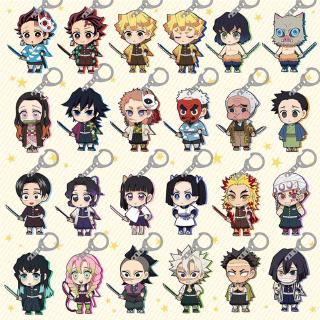 ภาพหน้าปกสินค้าAnime Keychain Double-sided Demon Slayer Kimetsu No Yaiba Acrylic Keychain Bag Pendant Animation Peripheral Products Slayer Keychain ที่เกี่ยวข้อง