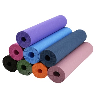 เสื่อโยคะ Yoga ขนาด 4 มิล  เสื่อโยคะ สีพื้น TPE มีหลายสีให้เลือกสุ่มส่ง