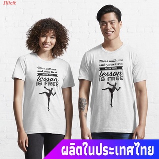 เสื้อยืดยอดนิยม Mess with me Muay Thai Essential T-Shirt Short sleeve T-shirts