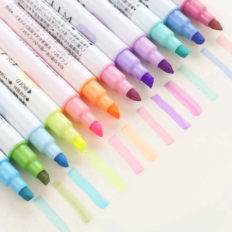 ภาพหน้าปกสินค้าปากกามาร์กเกอร์ ไฮไลต์ เน้นข้อความ 12 สี