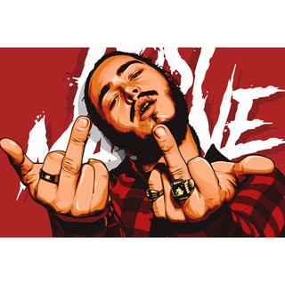 โปสเตอร์ Post Malone โพสต์ มาโลน Poster วอลเปเปอร์ ตกแต่งผนัง Hip hop Hiphop rapper แร็ปเปอร์ ของขวัญ โปสเตอร์ฮิปฮอป