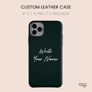 เคสโทรศัพท์ สำหรับ iphone 11 / 11 Pro / 11 Pro Max - Custom Leather Case เคสหนังแท้ ทำชื่อได้ Casetology