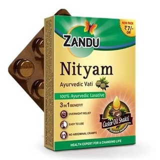 ภาพหน้าปกสินค้าZandu nityam รักษาอาการท้องผูก ท้องอึด 1กล่อง 10 เม็ด EXP 05/2024 ที่เกี่ยวข้อง