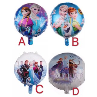 ลูกโป่ง Frozen Elsa Anna Princess สีขาวขนาด 18 นิ้วสําหรับตกแต่งงานปาร์ตี้วันเกิด