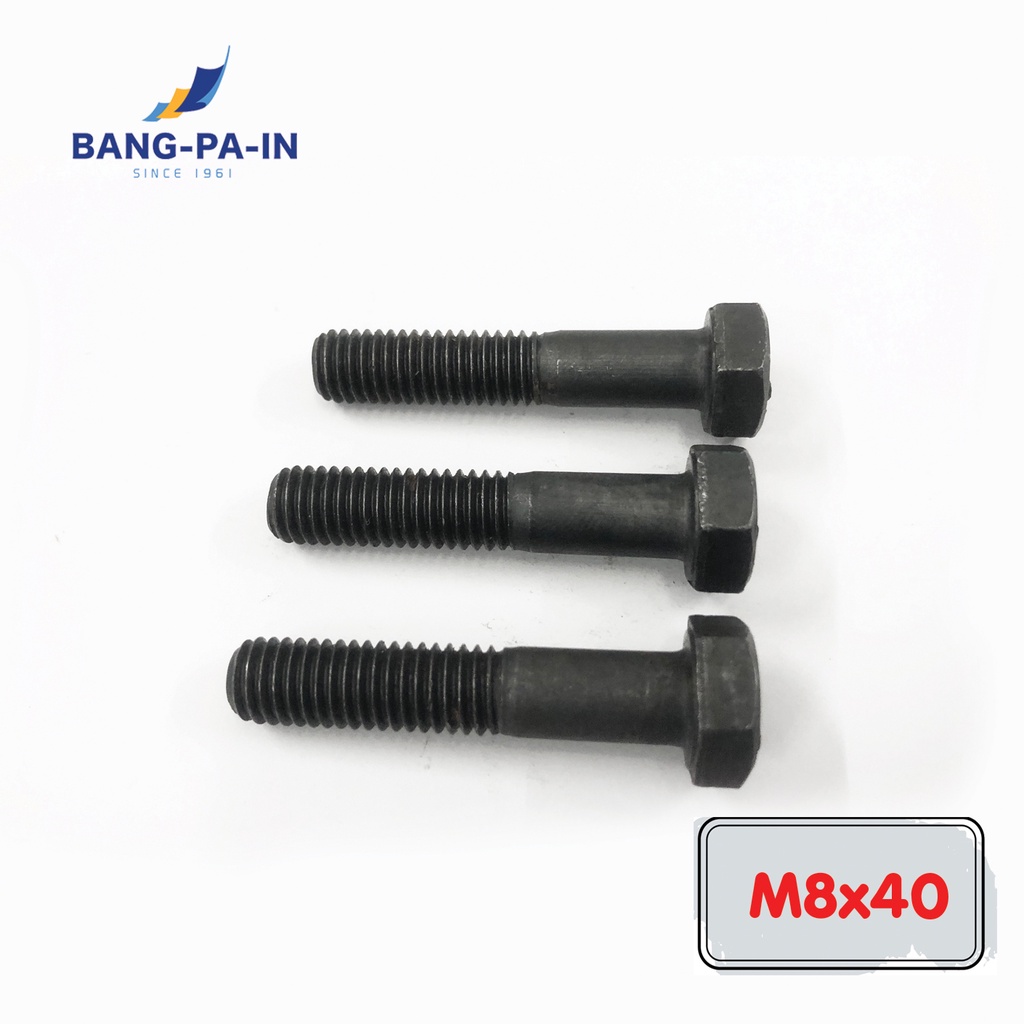 ฺbangpain-สกรูมิลดำ-สกรูหัวหกเหลี่ยม-m8-เกรด-8-8