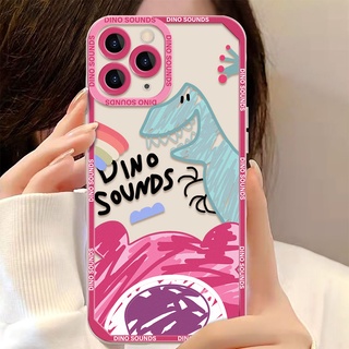 Cartoon Dinosaur เคสกันกระแทกซิลิโคน Compatible for Iphone 15 14 11 12 13 Pro Max 7 Plus 8 Plus 11  X XS Max 7 8 Se 2020