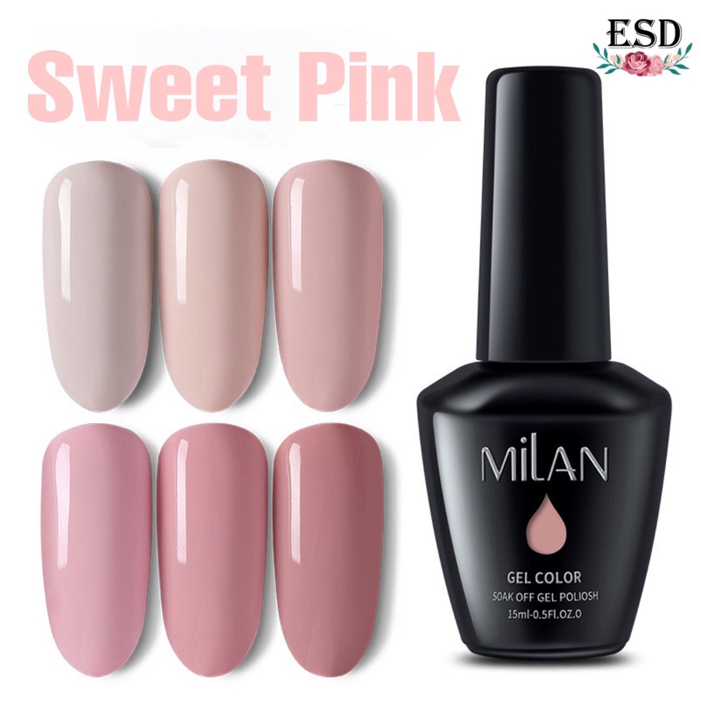 สีทาเล็บเจล-สีชมพูหวาน-ขนาด-15-ml-อบ-uv-เท่านั้่น-milan-sweet-pink-color-series-nail-gel-uv-polish-15-ml