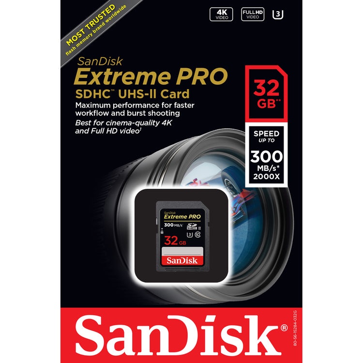 ภาพหน้าปกสินค้าSanDisk 32GB Extreme PRO SDHC (300MB/s)