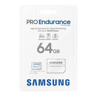 Samsung 64GB PRO Endurance UHS-I microSDXC Memory Card 2022 with SD Adapter