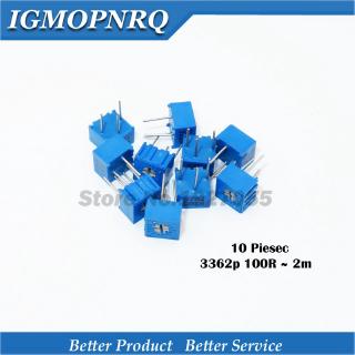 10pcs 3362P 101 201 102 104 202 502 103 203 503 104 204 504 105 Trimpo Trimmer Potentiometer 3362 500R 1K 2K 5K 10K 20K 50K 100K