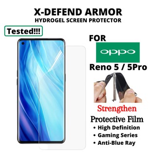 ฟิล์มไฮโดรเจลกันรอยหน้าจอสําหรับ Oppo Reno5Pro Reno5 Reno5Pro