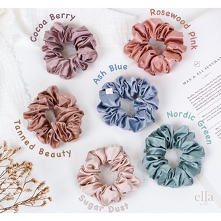 (1ชิ้น ไซส์ใหญ่ – Maxi) ยางรัดผมผ้าไหมมัลเบอร์รี่ Ella Mulberry Silk Scrunchies