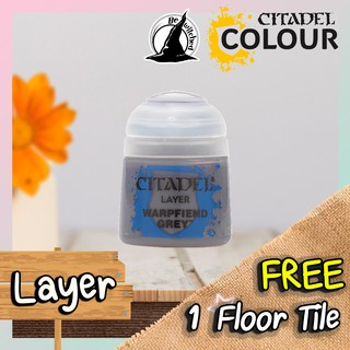 (Layer) WARPFIEND GREY : Citadel Paint แถมฟรี 1 Floor Tile