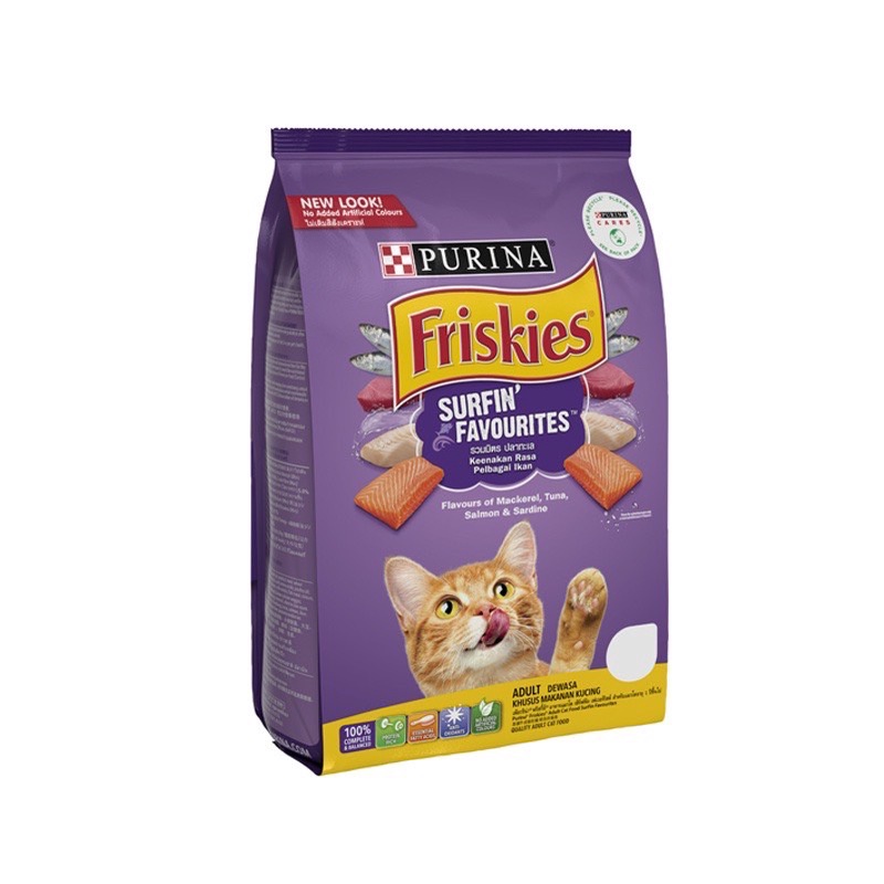 purina-friskies-adult-cat-surfin-favourites-ฟริสกี้ส์-อาหารแมวโตชนิดเม็ด-รสปลาทูน่าและปลาซาร์ดีน-400-กรัม