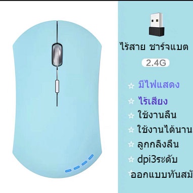 พร้อมส่ง-ส่งจากไทย-เมาส์ไร้สาย-เมาส์เก็บเสียง-เมาส์ไร้สาย-เงียบไร้เสียง-wireless-mouse