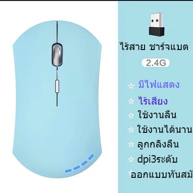 พร้อมส่ง-เมาส์ไร้สาย-เมาส์เก็บเสียง-เมาส์ไร้สาย-เงียบไร้เสียง-wireless-mouse