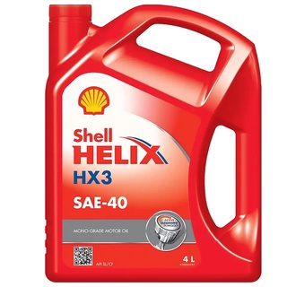 Shell เชลล์ เฮลิกส์ HX3 SAE 40 ขนาด 4 ลิตร น้ำมันเครื่องเกรดเดี่ยว – ให้การปกป้องที่ดีสำหรับเครื่องยนต์เบนซินรุ่นเก่า