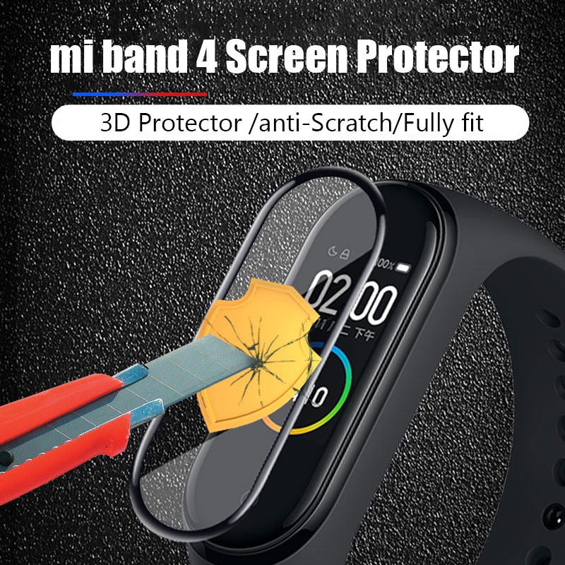 2-ชิ้น-ฟิล์มป้องกันหน้าจอ-for-xiaomi-mi-band-4-nfc-soft-film