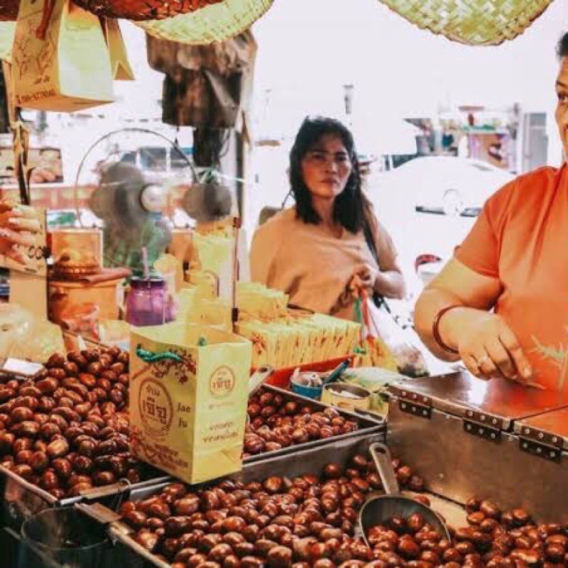 ขนมขบเคี้ยว-เกาลัดเจ๊จูในตำนาน-เกาลัดเจ๊จูตลาดกิมหยง