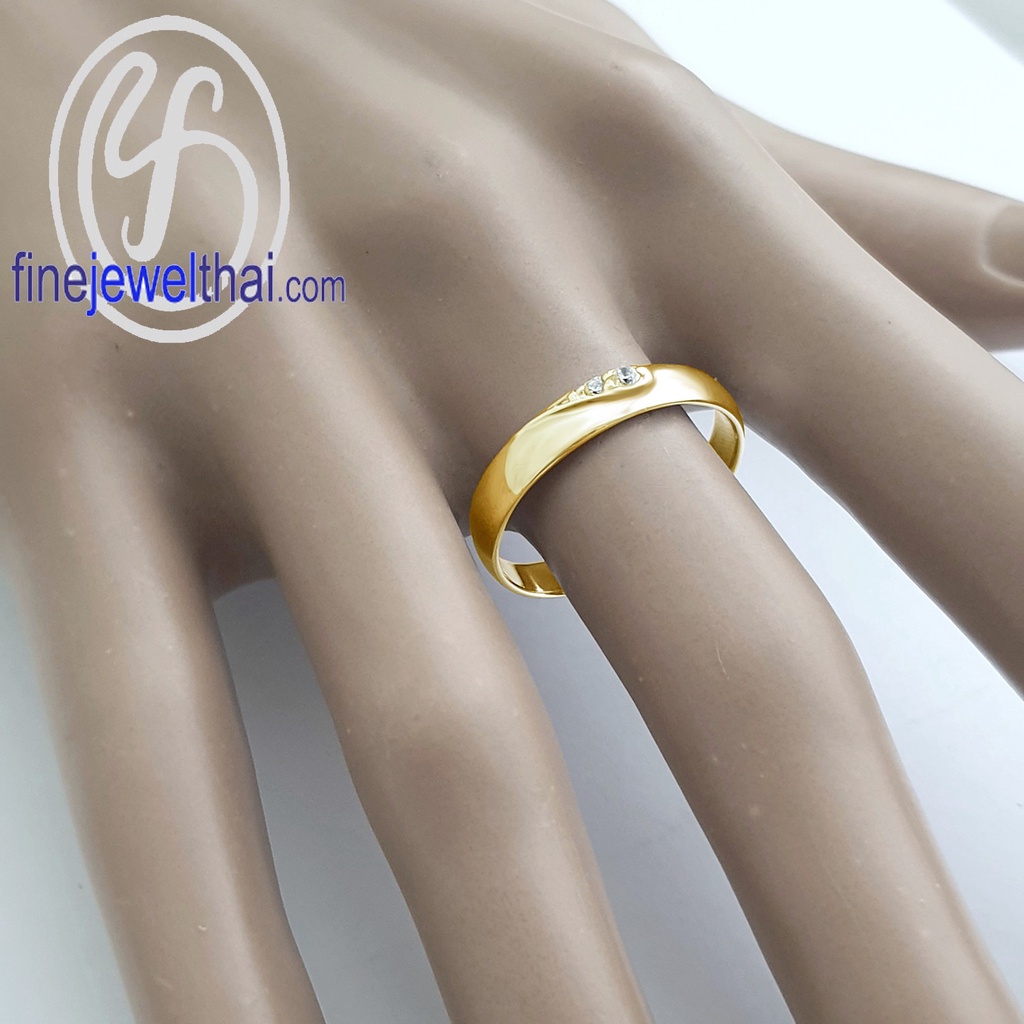 finejewelthai-แหวน-แหวนคู่-แหวนเพชร-เพชรสังเคราะห์-แหวนเงินแท้-couple-diamond-cz-silver-ring-gift-set133