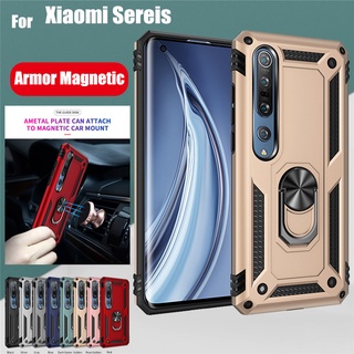 Armor Casing Xiaomi Mi 12 12S 12X 11 11T 10 10T Redmi Note 11T 11 10T 10 9 9S Pro Max Lite Finger Ring Holder Hard PC Phone Case