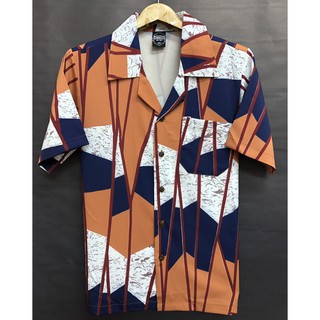 ภาพหน้าปกสินค้าเสื้อลายส้มอิฐ สุดชิค Hawaii ผ้าไหมอิตาลี H023 ที่เกี่ยวข้อง