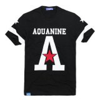 AQUANINE เสื้อยืด HIP STREET ลาย A-Star (สีดำ)