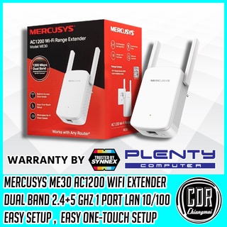 Mercusys ME30 AC1200 WiFi Range Extender AC1200 Wi-Fi Amplifier ตัวขยาย wifi กระจายและขจัดจุดอับสัญญาณ ประกันศูนย์ 1 ปี