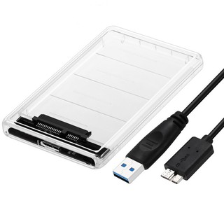 เช็ครีวิวสินค้า[Emily]USB 3.0 External Hard Drive Enclosure USB 3.0 Transparent Hard Disk Box USB 3.0 Micro to SATA Hard Disk Box