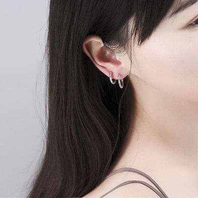 silver-925-ต่างหูห่วงเงินแท้ชุบทองคำขาว-หนา-2-mm-ราคา-1-คู่-วัดรอบวงใน