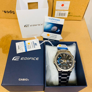 CASIO  EFS-S560D-1AV ของแท้ สายสเตนเลสสตีลผูชาย Edifice  Sapphore Crystal & Solar Power