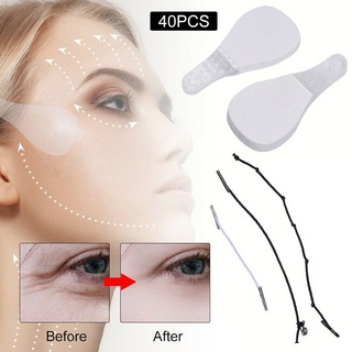 Set of 40 anti-wrinkle V-shaped facial and eye lift stickers