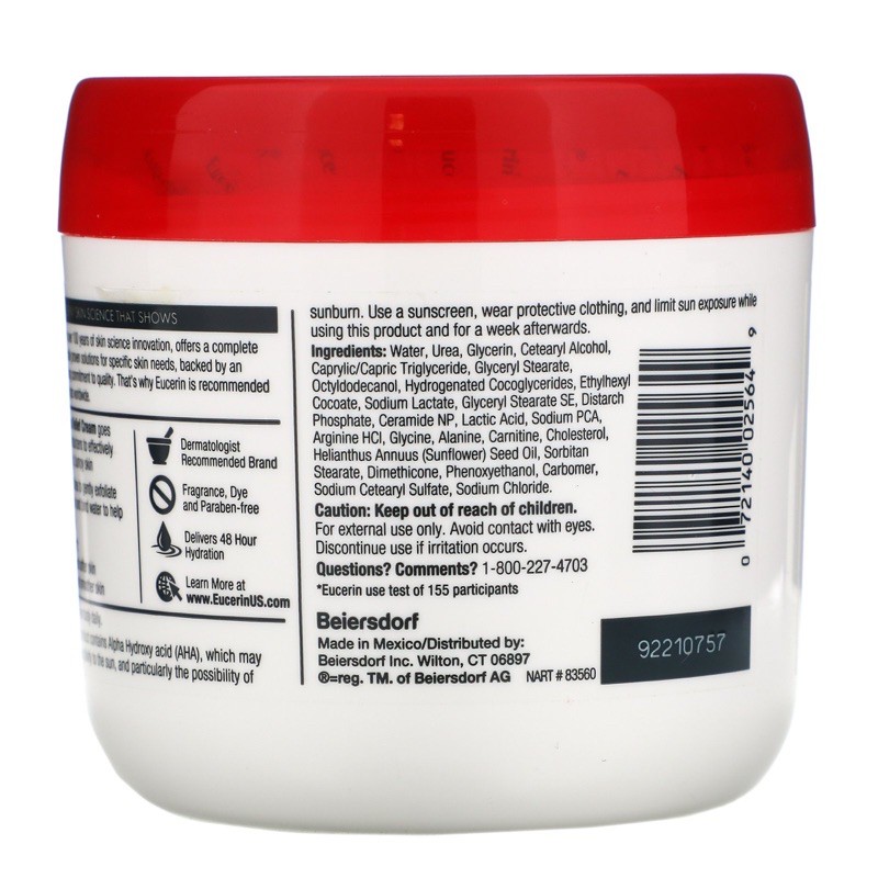 new-สินค้าusa-eucerin-roughness-relief-cream-fragrance-free-16-oz-454-g