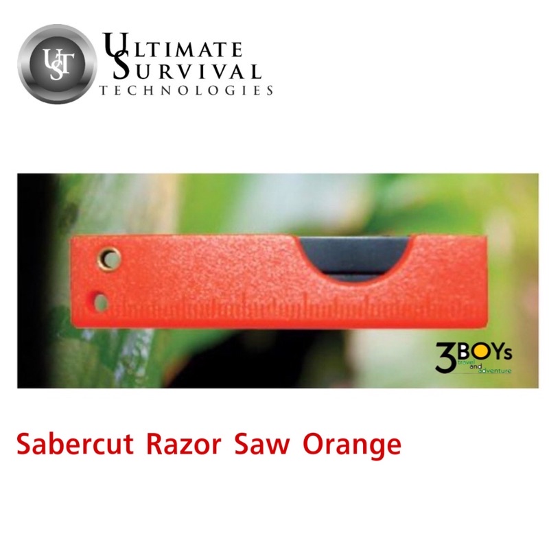 มีด-ultimate-survival-technologies-sabercut-razor-saw-orange-มีดพร้อมเลื่อยขนาดเล็ก