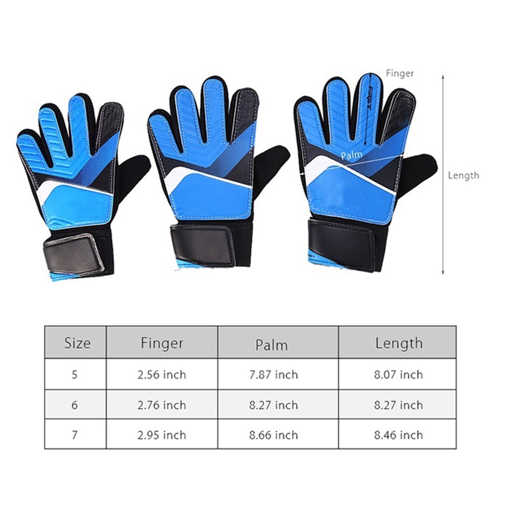 ภาพหน้าปกสินค้าHot 1 Pair Gloves Protective Anti-Collision Faux Leather Children Goalkeeper Gloves for Football Game จากร้าน b_january402.th บน Shopee