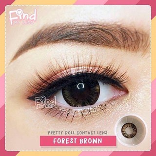 (1) Forest Brown Pretty Doll / Indy Brown Sweety+ บิ๊กอาย สีน้ำตาล น้ำตาล โทนแบ๊ว Contact Lens คอนแทคเลนส์ สายตาสั้น