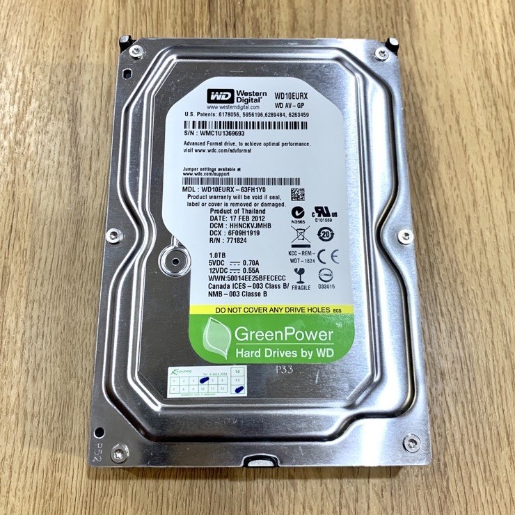 HARDDISK PC WESTERN DIGITAL (WD) GREEN POWER 1TB / HDD PC WD 1TB HDD ...