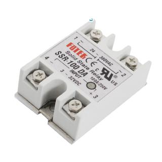 DIYMORE  SSR-100DA  24V - 380V 100A 250V 3-32V DC to AC โมดูลรีเลย์โซลิดสเตทรีเลย์ โซลิดสเตตรีเลย์ ＋ ฟรีพลาสติกคลุม